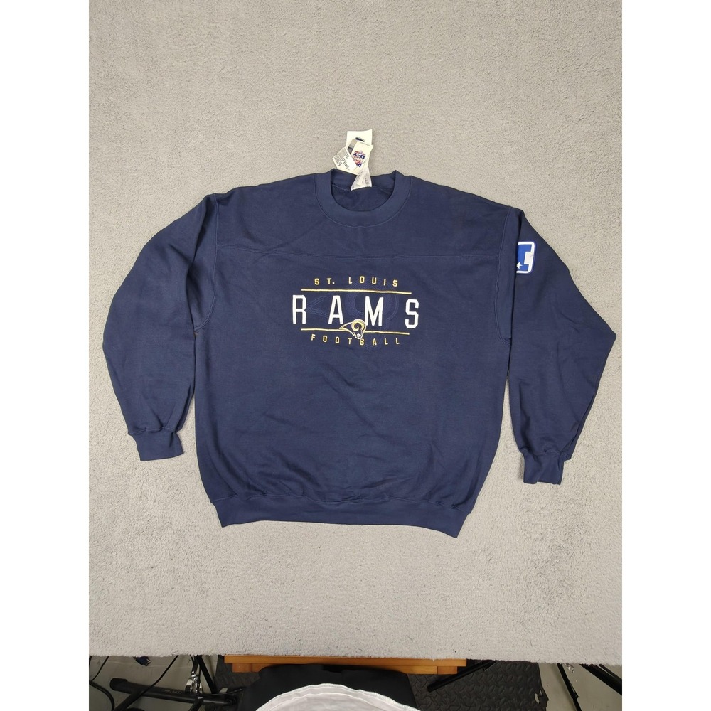 Vintage St.‎ Louis Rams Sweatshirt Mens XL Blue NFL Football CSA Crewneck 90s